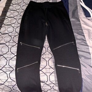Zara Zipper Joggers Skinny